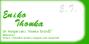 eniko thomka business card